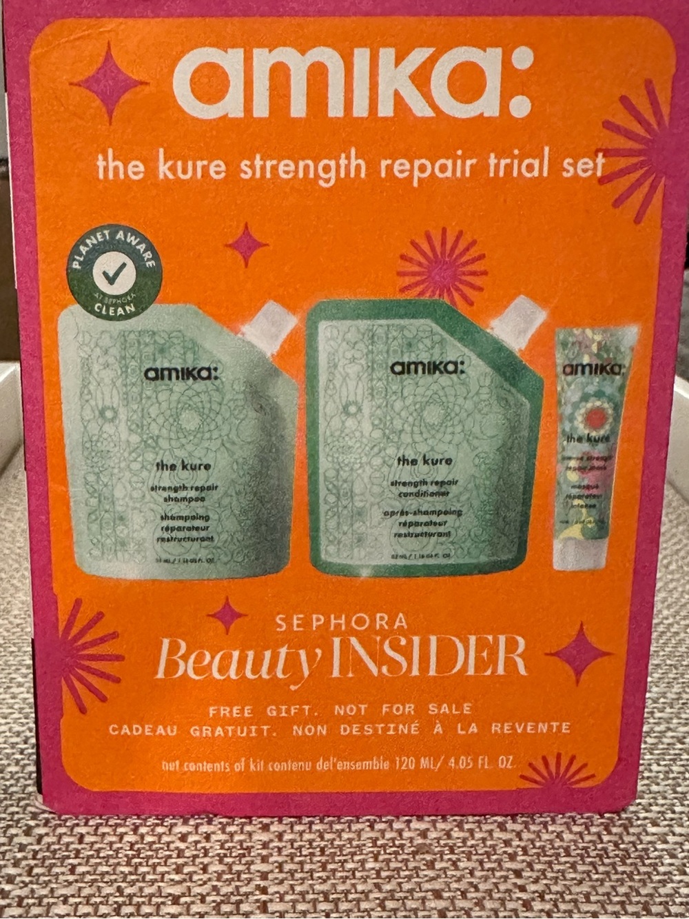 Amika x Sephora The Kure Strength Repair Trial Set Travel Gift Set NEW NIB